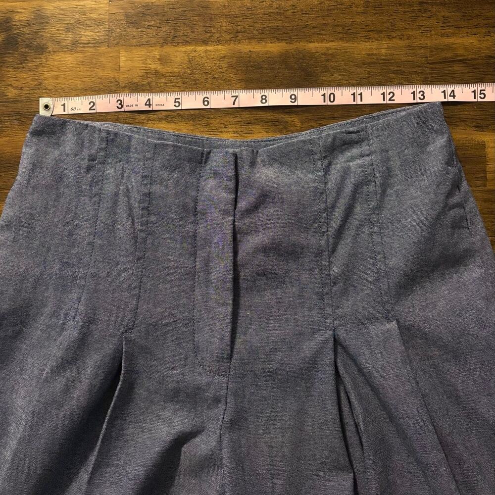New York & Company Women's 2 27 x 32 Pants Wide Leg 100% Cotton Trousers Pleated - Picture 8 of 13